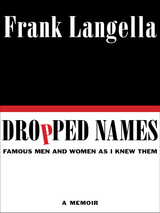 Title details for Dropped Names by Frank Langella - Available